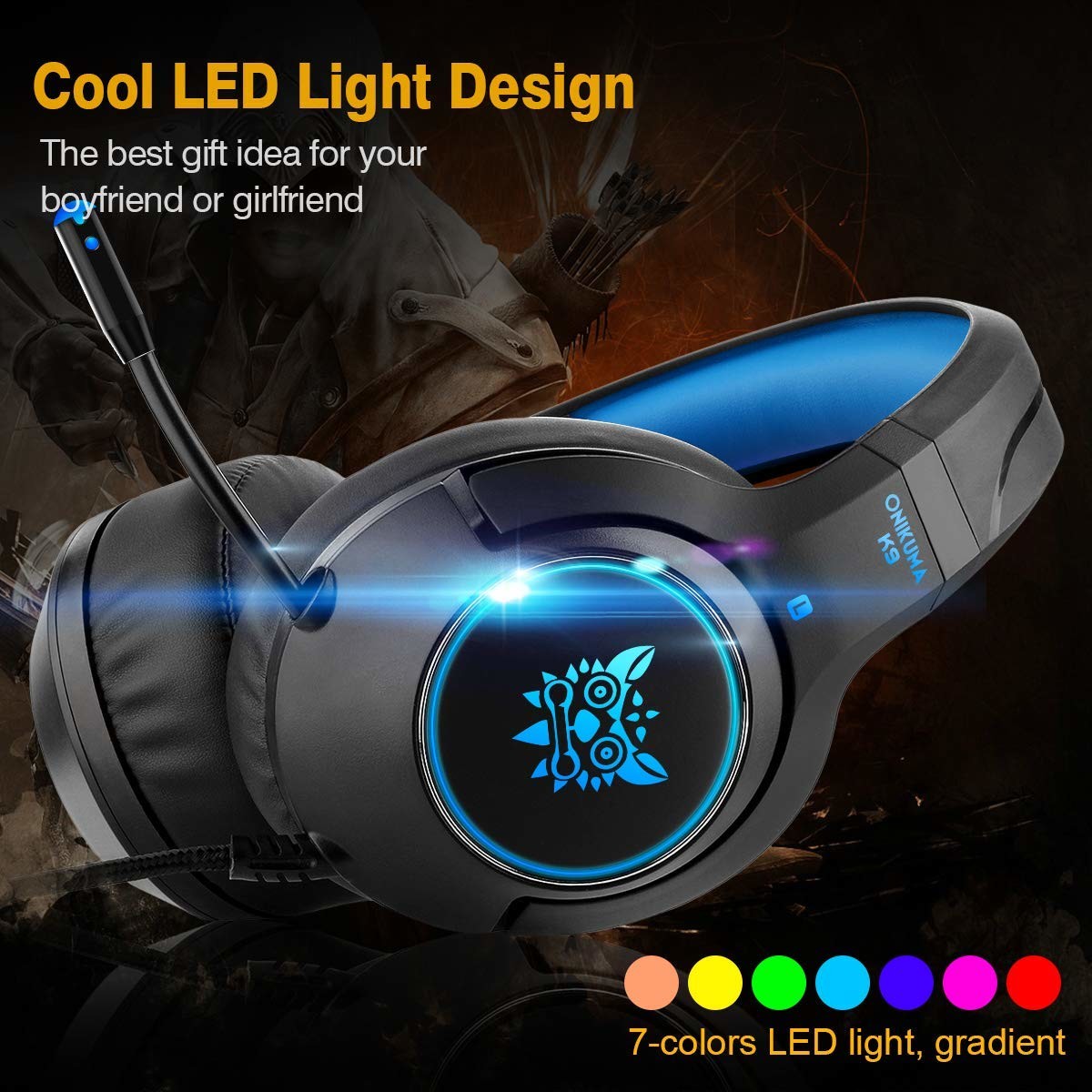 RGB Light 50mm 117dB Onikuma k9 Stereo Gaming Headset