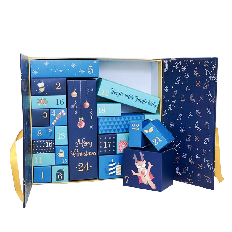 OEM Recyclable Christmas Countdown Gift Box , Leakproof Empty Advent Calendar Boxes