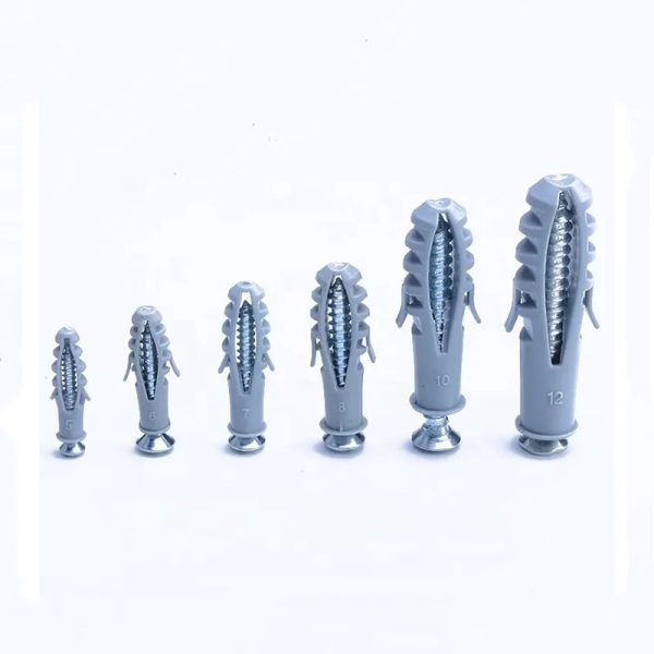 Load Capacity Nylon Expansion Concrete Screw Plastic Anchor For Secure Installation.