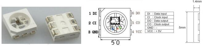HD107s RGB Pixel LED Chip 5050