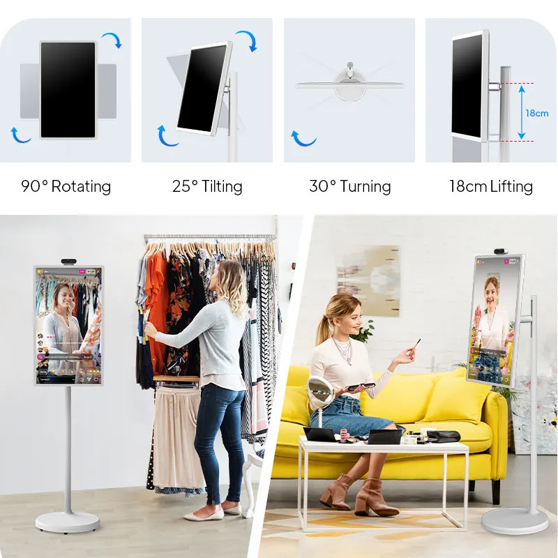 Indoor Living Room Display Stanbyme Capacitive Touch Screen Android 11.0 Movable Portable Stand By Me Tv