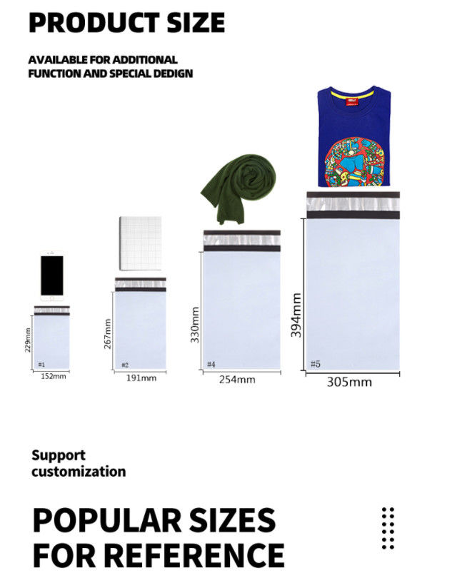 Custom Printed Recycled Envelope Polymailer Bag White Black For Express Courier Shipping