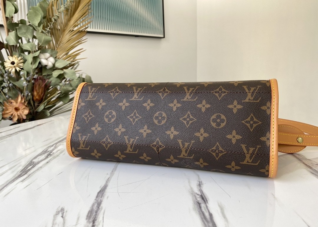 Monogram Printing 30cm Women'S Leather Crossbody Sling Bag Gold Ball Decoration