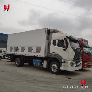 Buy cheap 4 Cylinder Tri Axle Reefer Trailer 350hp Single Axle Box Truck product