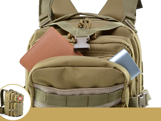 Khaki Oxford TAN Tactical Hiking Backpack Thicken 40L Camping