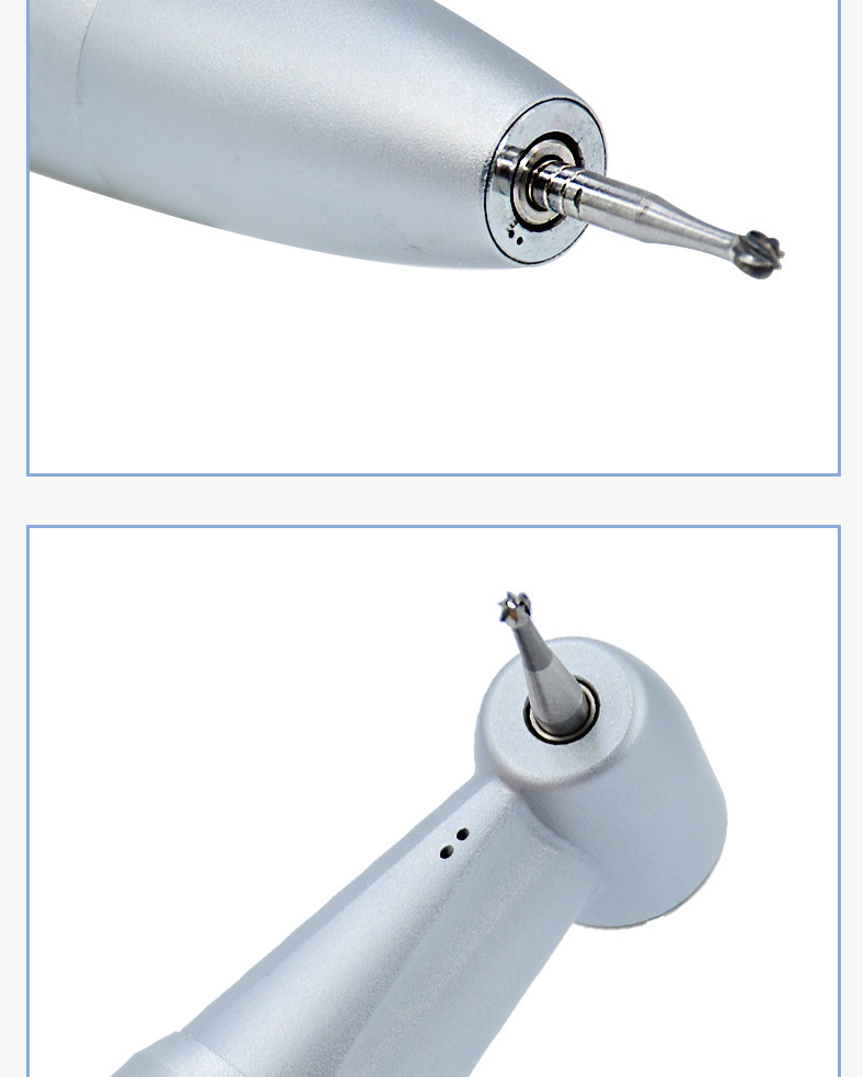 Portable Silver Dental Straight Handpiece , Multipurpose Contra Angle Hand Piece