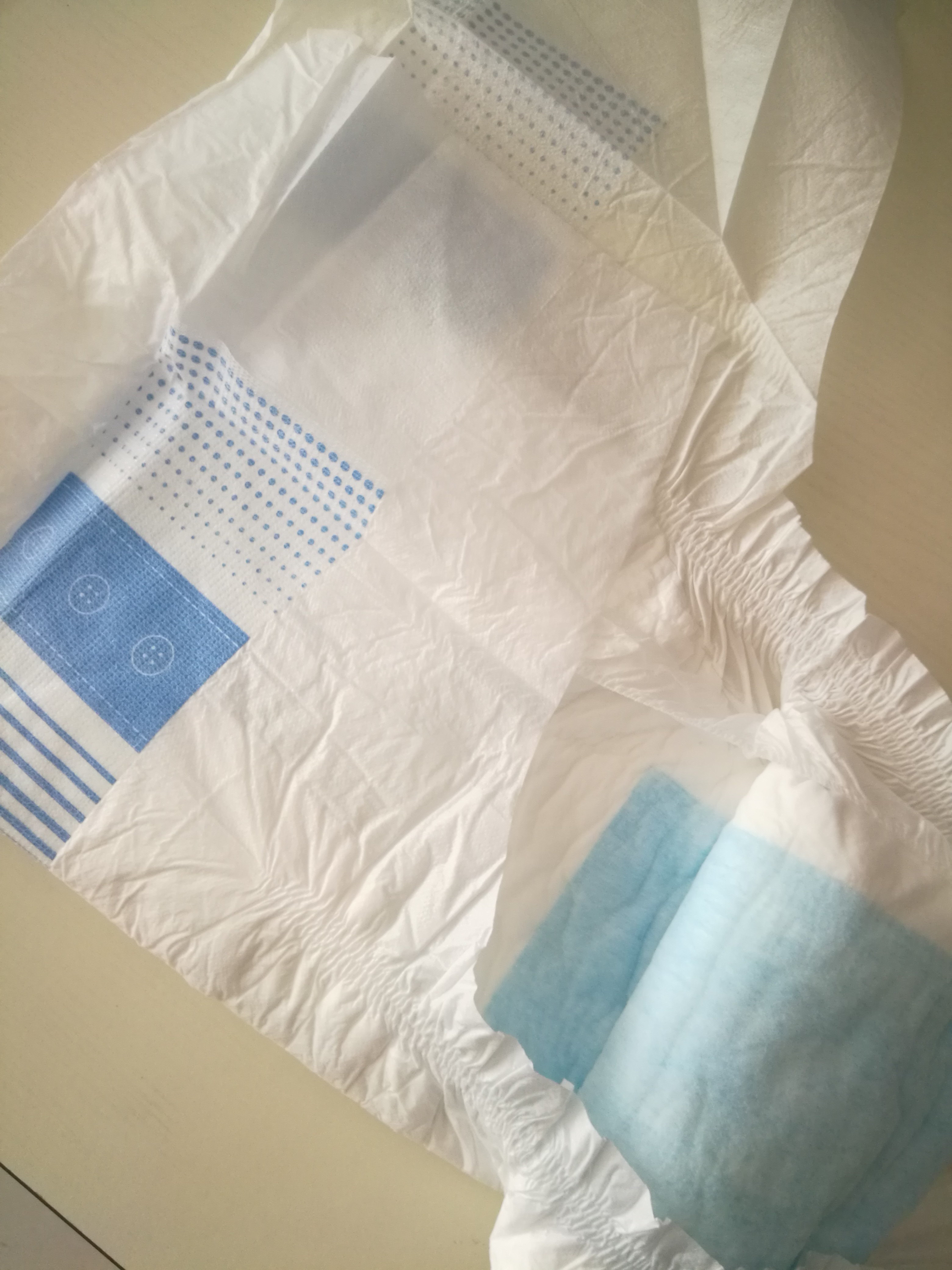Breathable Back Flow Prevention Adult Disposable Diapers