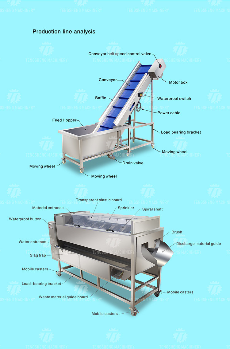 Multifunctional Fruit And Vegetable Processing Line Hoisting Machine