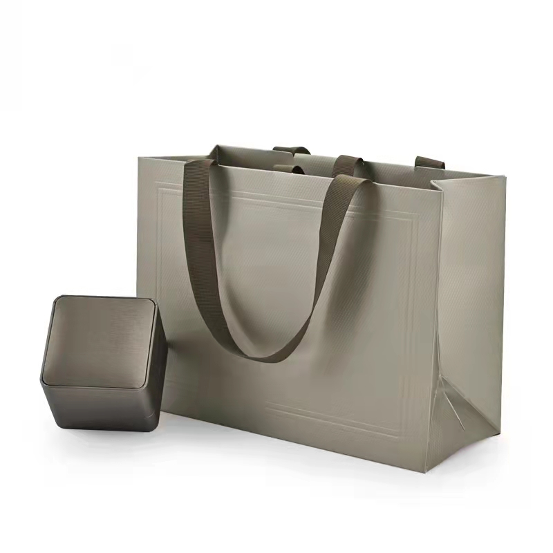 Varnishing Surface Custom Printed Paper Bags Jewelry Luxury Gift