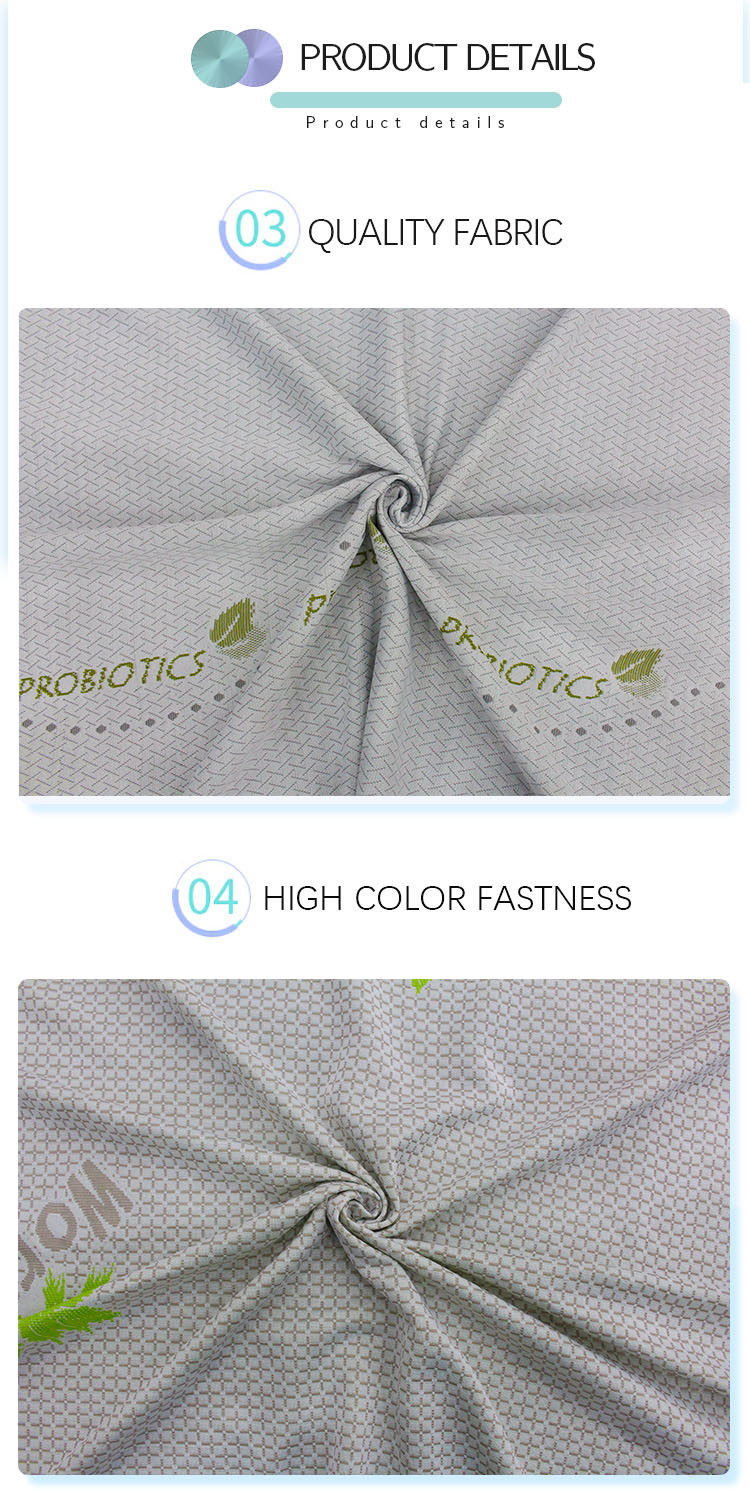 Ticking Knitted Mattress Fabric 86" Width Gray Colour 500g