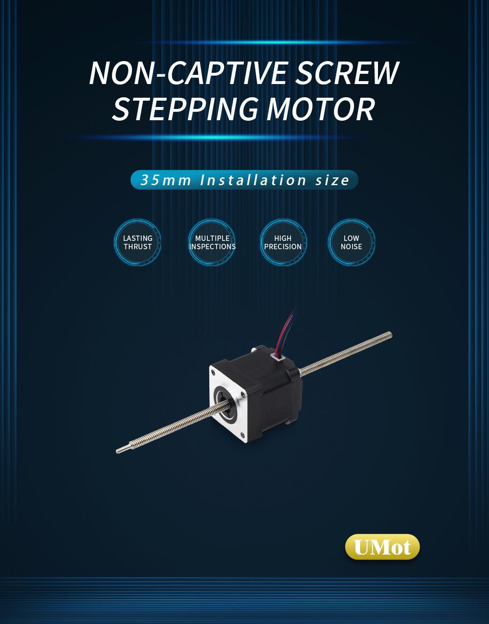 Non Captive Type 35x40mm Nema14 Micro Stepper Motor Linear Actuator with Ball Screw