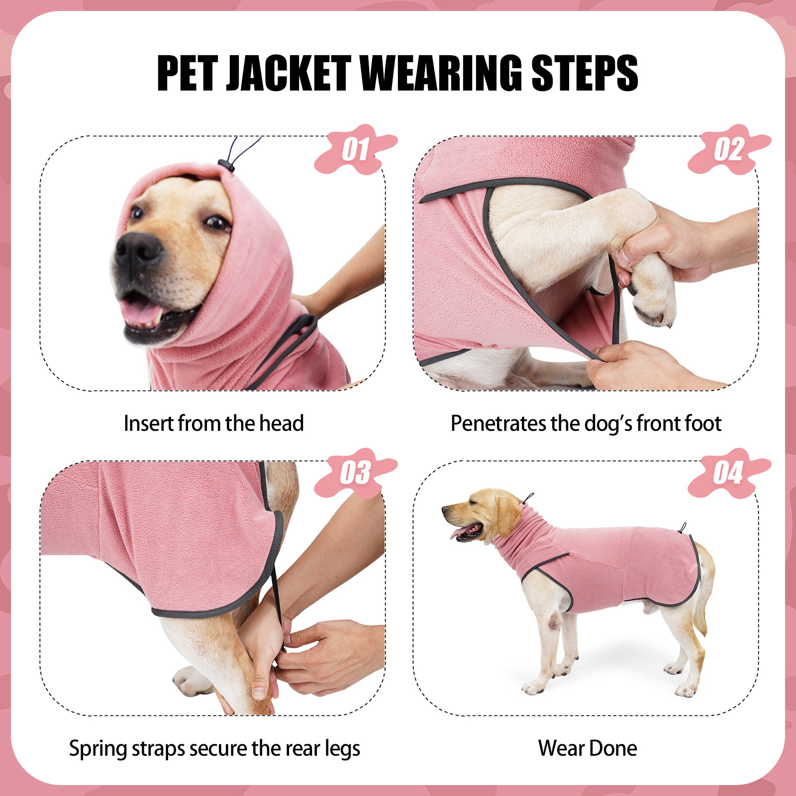 Large Dogs Fleece Material Pet Winter Clothing Soft And Cozy