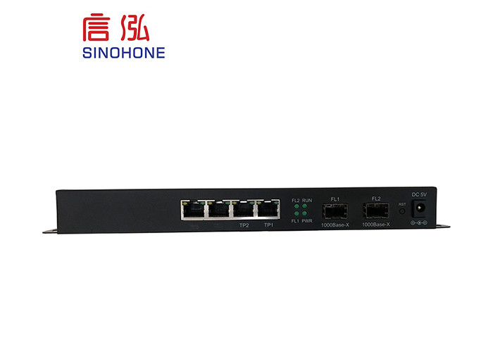 Managed Fiber Optic Network Switch Optical Ethernet Switch With 4 Ethernet Port 2 Fiber Port