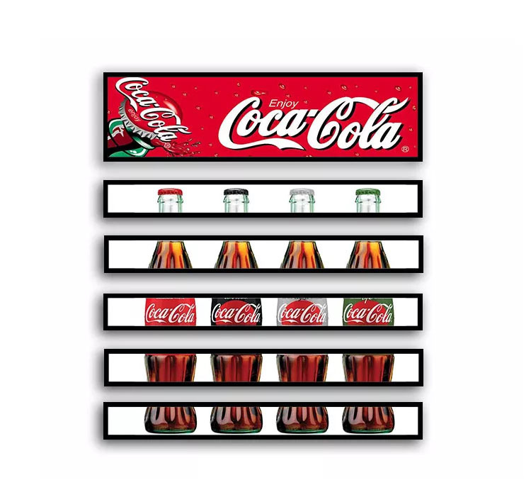 120cm Supermarket Shelf Edge Stretched Bar LCD Display