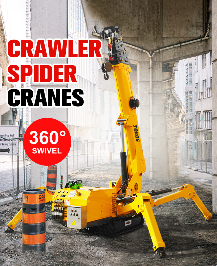 Heavy Duty Powerful Hydraulic Spider Crane Industrial Use Weight 8ton