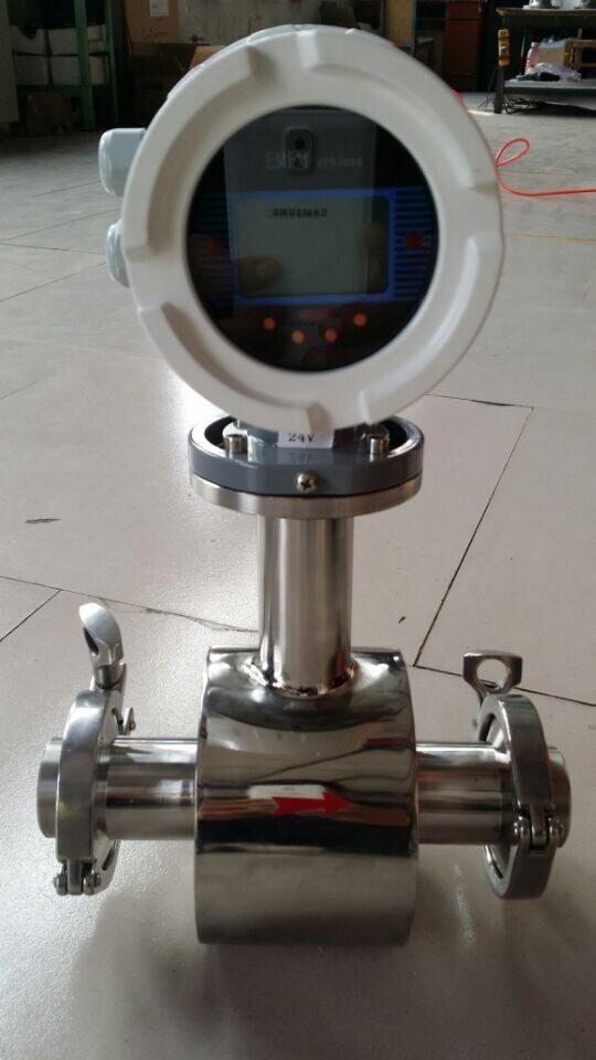 Sanitary tri clamp flowmeter