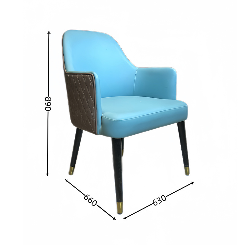 Hotel Furniture Factory Wholesale Modern Solid Wood Leather Chair Home Dining Room