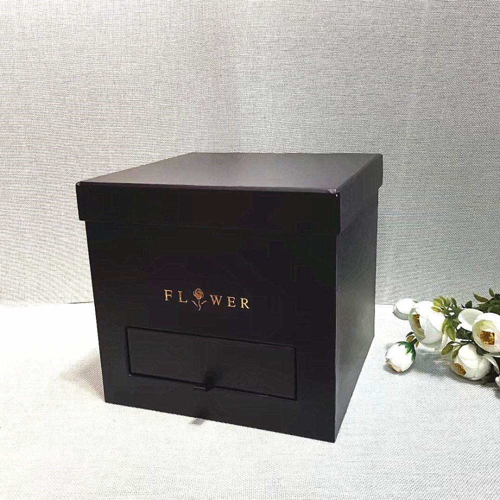 Square Flower Packaging Boxes Preserved Rose Chocolate Corrugated Cardboard Packaging
