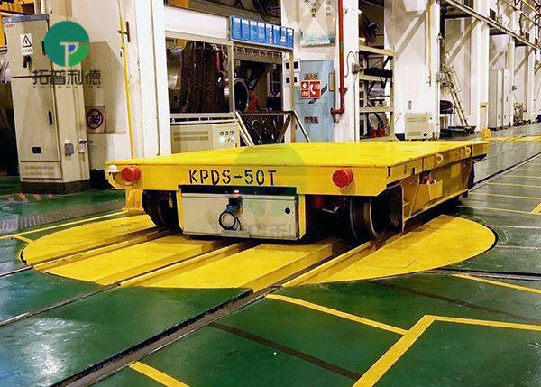 Motorized Industrial Turntable On Cross Rails For Mold Transfer Trolley