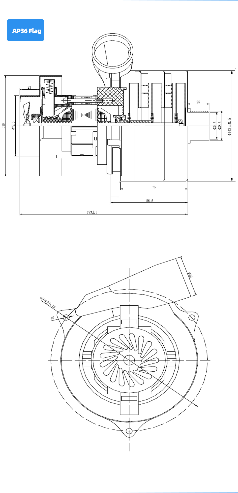 2000W 220V Brushless Dc Vacuum Motor Tangential Customized 24V Dc OEM