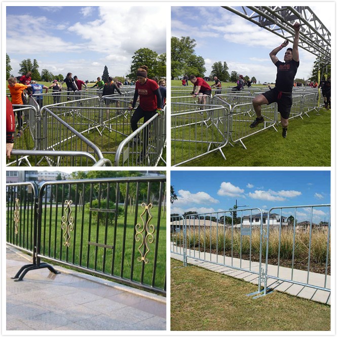 Galvanized stainless steel construction barricades/used crowd control barriers