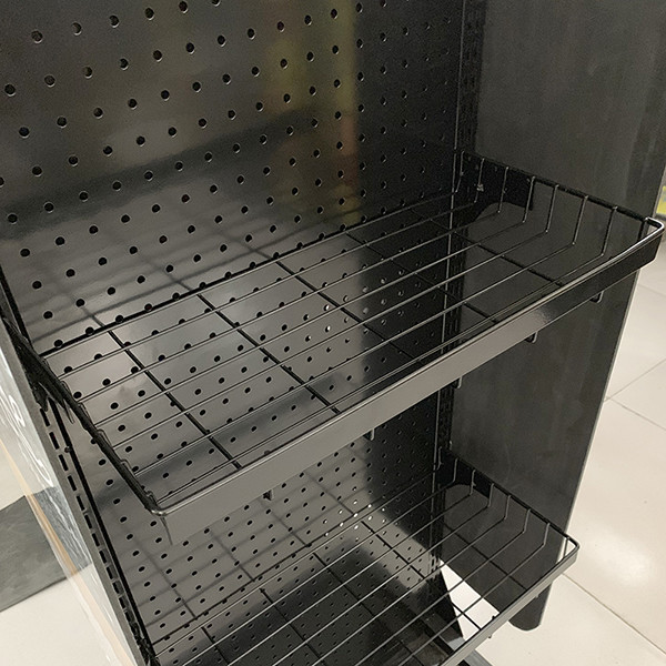 Black Color D500mm H2000mm Display Rack Stand For Storage