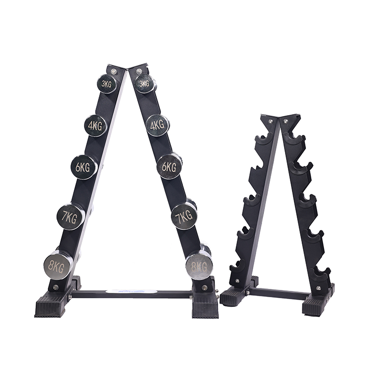 Training Bodybuilding Steel Metal Dumbbell Rack Multifunctional Foldable