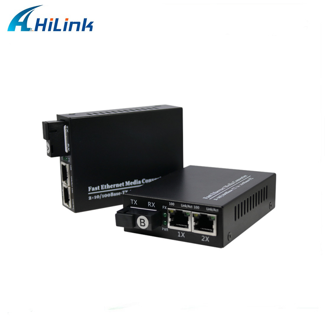 20KM SC Fiber Media Converter 2x10/100M Tx To 1x 100M Fx Single Mode Single Fiber