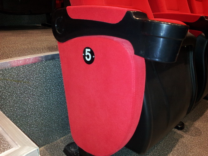 Fabric Upholstered Folding Theater Seats Returning Seat By Gravity No Noise