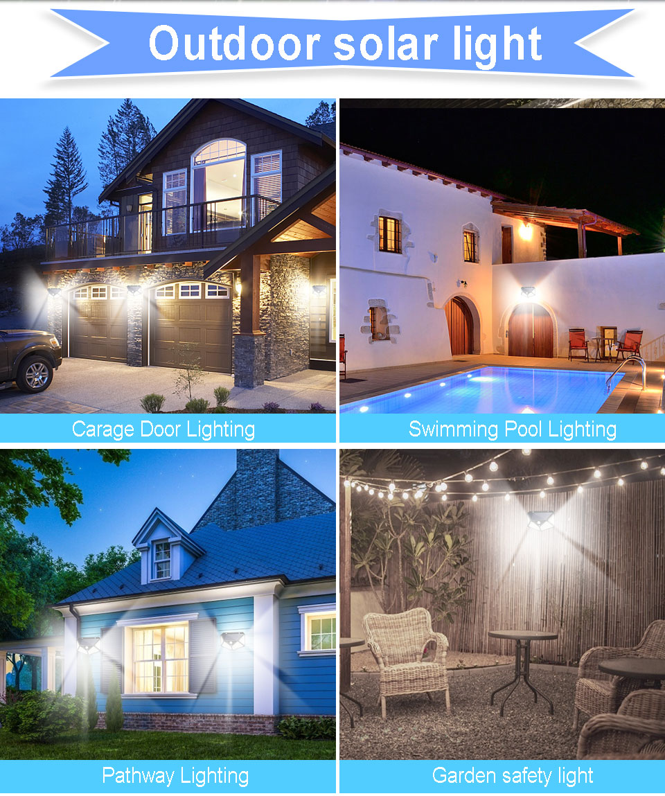 5.5V 100LED Waterproof Wall Lamps 20W 25s For Garden Parking