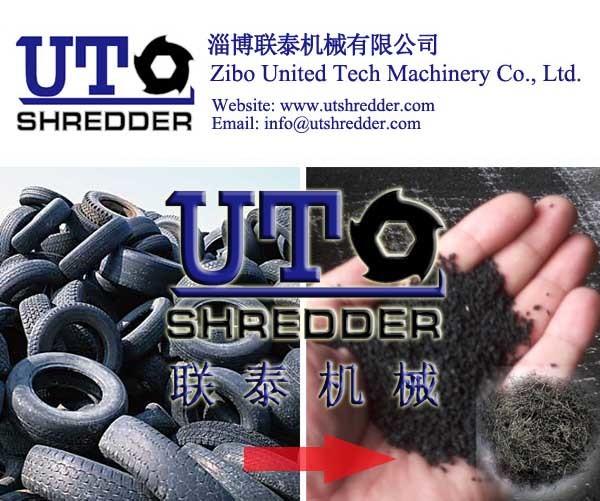 Tire recycling machine/Two rotor crusher/Scrao tire slice cutter/Waste tire cutting/Tyre crushing machine/Tyre shredder