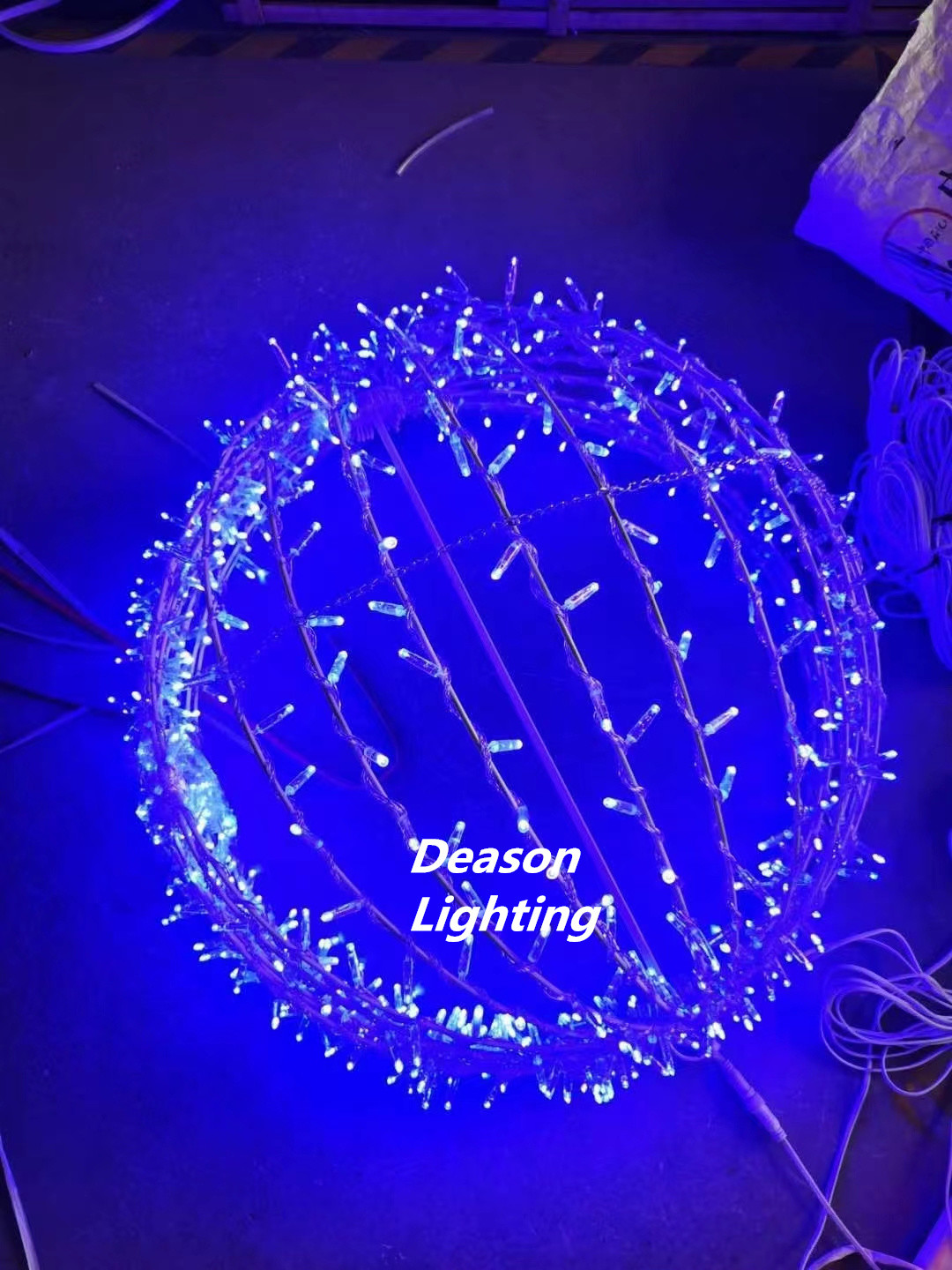christmas mall decoration hanging led foldable ball lights