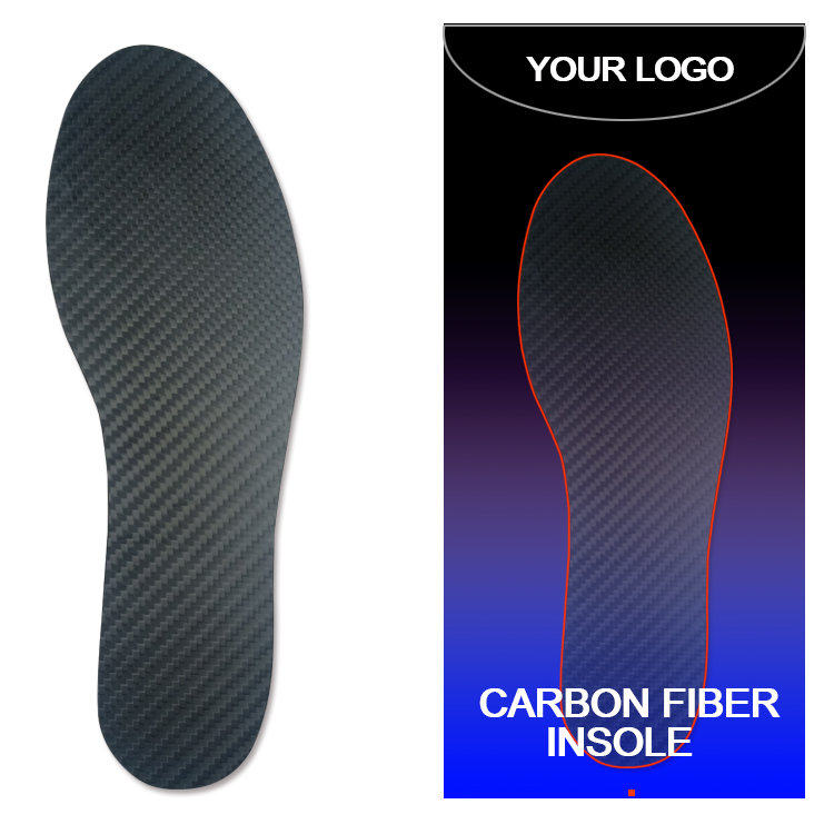 67% Carbon Fiber and 33% Epoxy Resin Insole Full Length Rigid Shoe Insert for Support