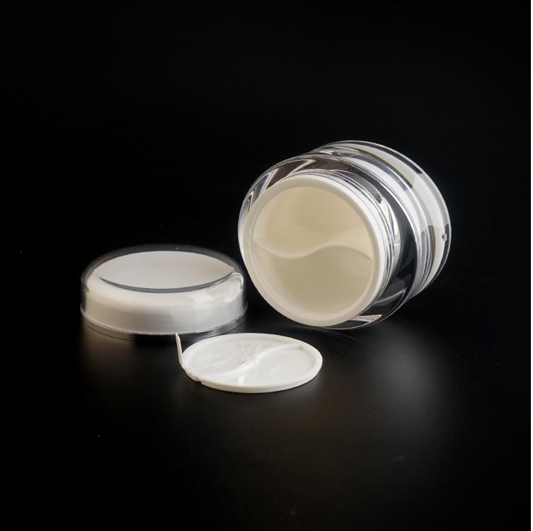 ABS 20g Acrylic Irregular Cosmetic Cream Jars Custom Plastic Packaging With Lids