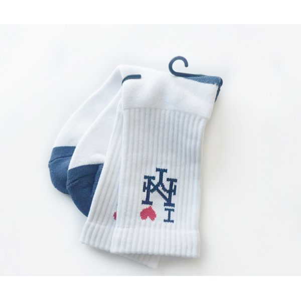 Knitted SOCKS for sports biking and jogging with jacquard yarn dyed pattern made of cotton polyester and spandex blend for men