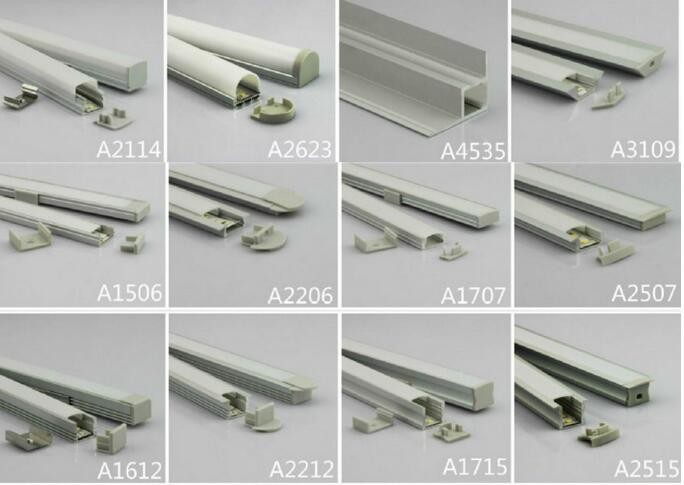 U type Corner Led aluminum extrusion profiles led profiles made from shenzhen with 1/2/3 meter length