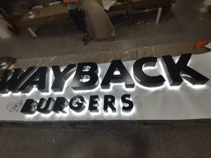 Custom Acrylic 3D LED Letter Signs 0.6mm 0.8mm Stainless Steel for Indoor decoration