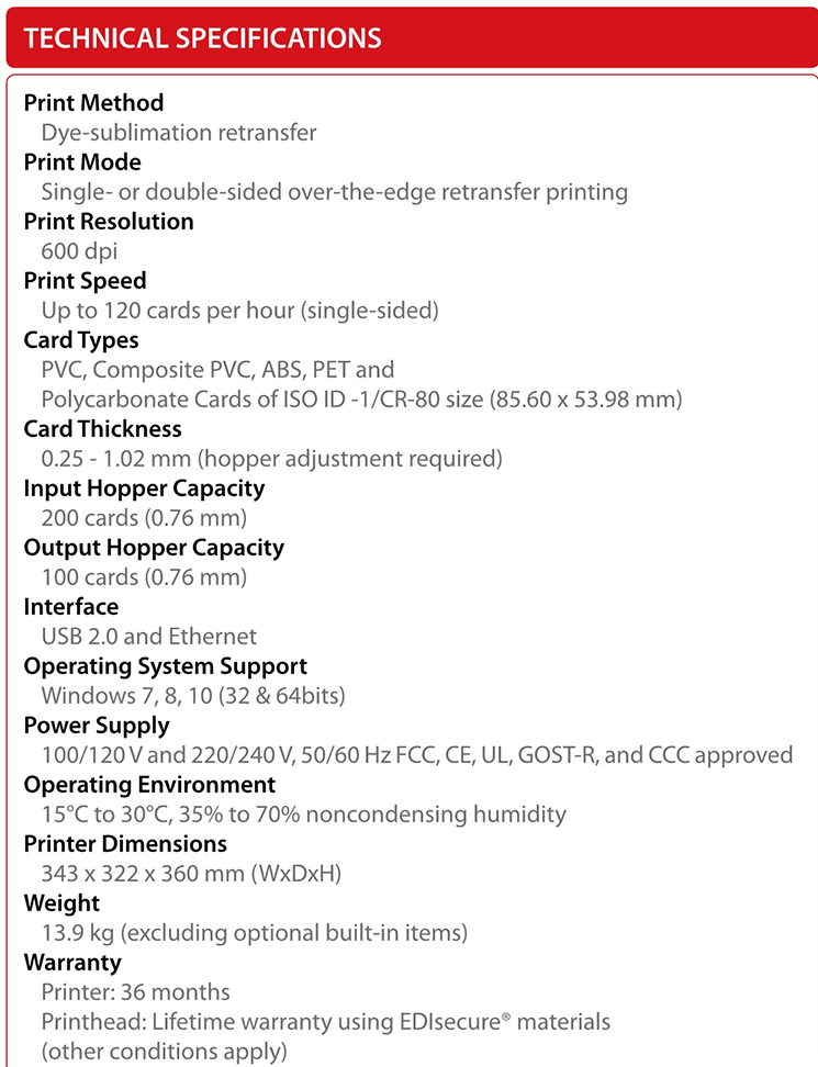 Matica EDIsecure XID8600 600 DPI Dual Sided Retransfer Card Printer for Your Business