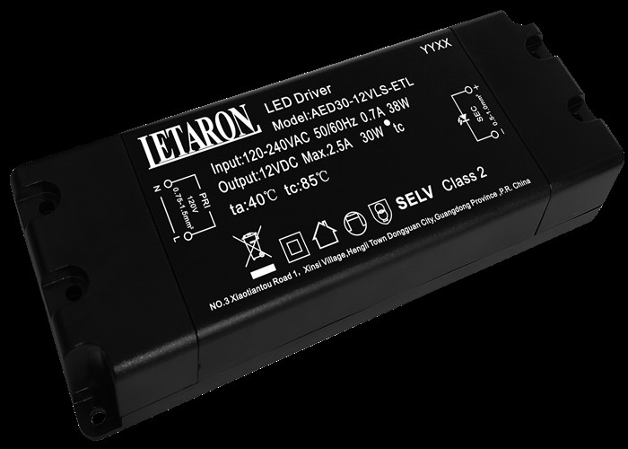 Silkscreen Printing 12V 30W Power Supply Driver For Bathroom LED Strip Light