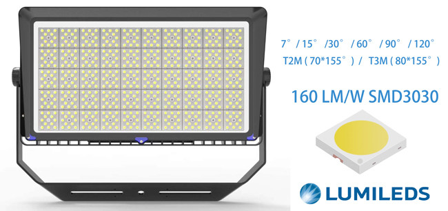 160LM Stadium Led Flood Light 1500w Lumileds Ultra Bright SMD 3030/5050 For Golf Courses