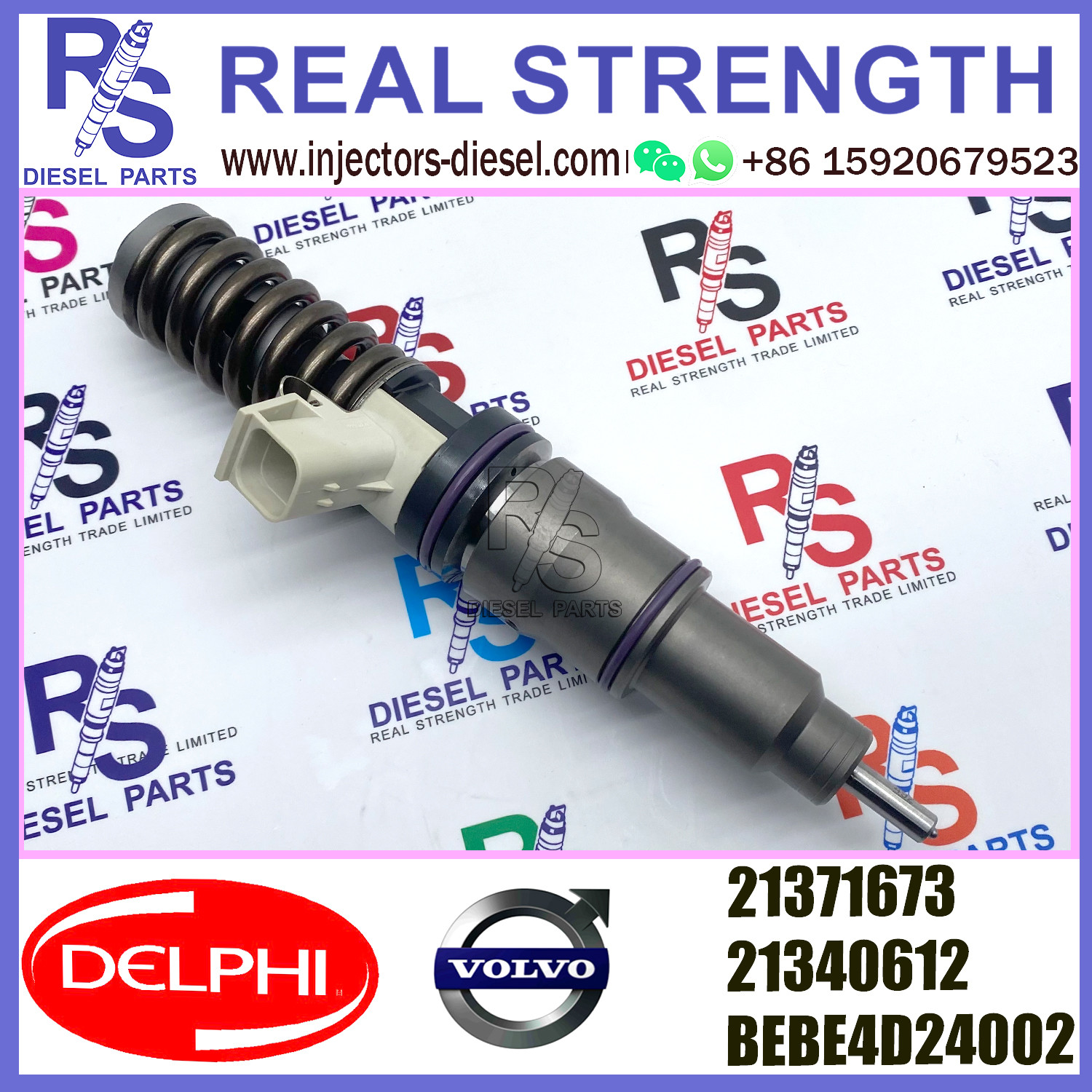DELPHI 4pin BEBE4D24002 21371673 Diesel pump Injector BEBE4D24002 21371673 21340612 E3.18 for V-O-L-V MD13 HIGH POWER