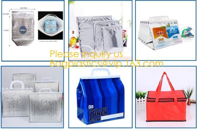 custom bulk waterproof large soft folding food delivery picnic lunch tote grocery cooler bag aluminum foil thermal bags