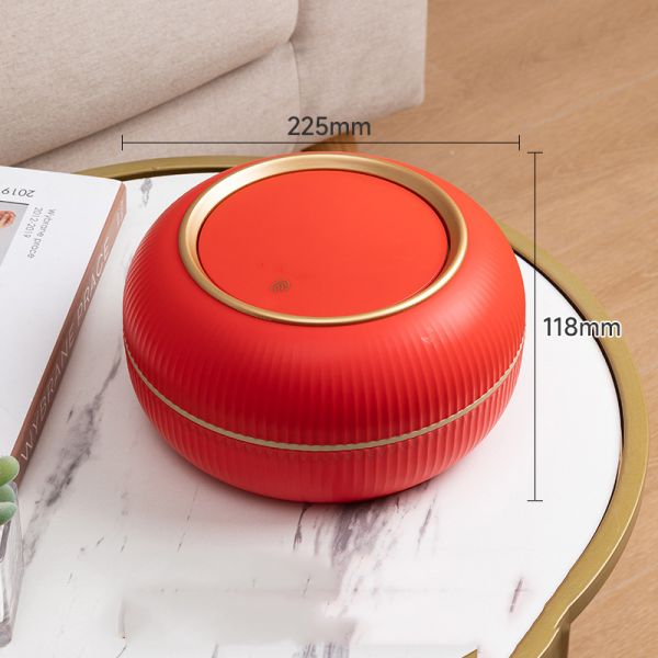 Wholesale Round Desktop Mini Trash Can Household Small Storage Bucket with Lid Light Luxury Plastic Car Hygiene Bucket