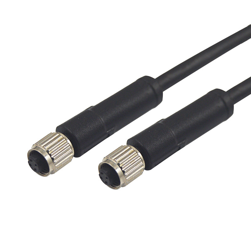60V M5 3 4 Pole Waterproof Connector Overmold PUR Cable For Automtive Signals
