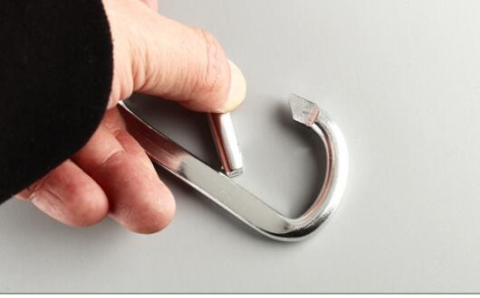 D Shaped Colors Not For Clibmbing Half Flat Aluminum Carabiner, Carabiner Key Chain