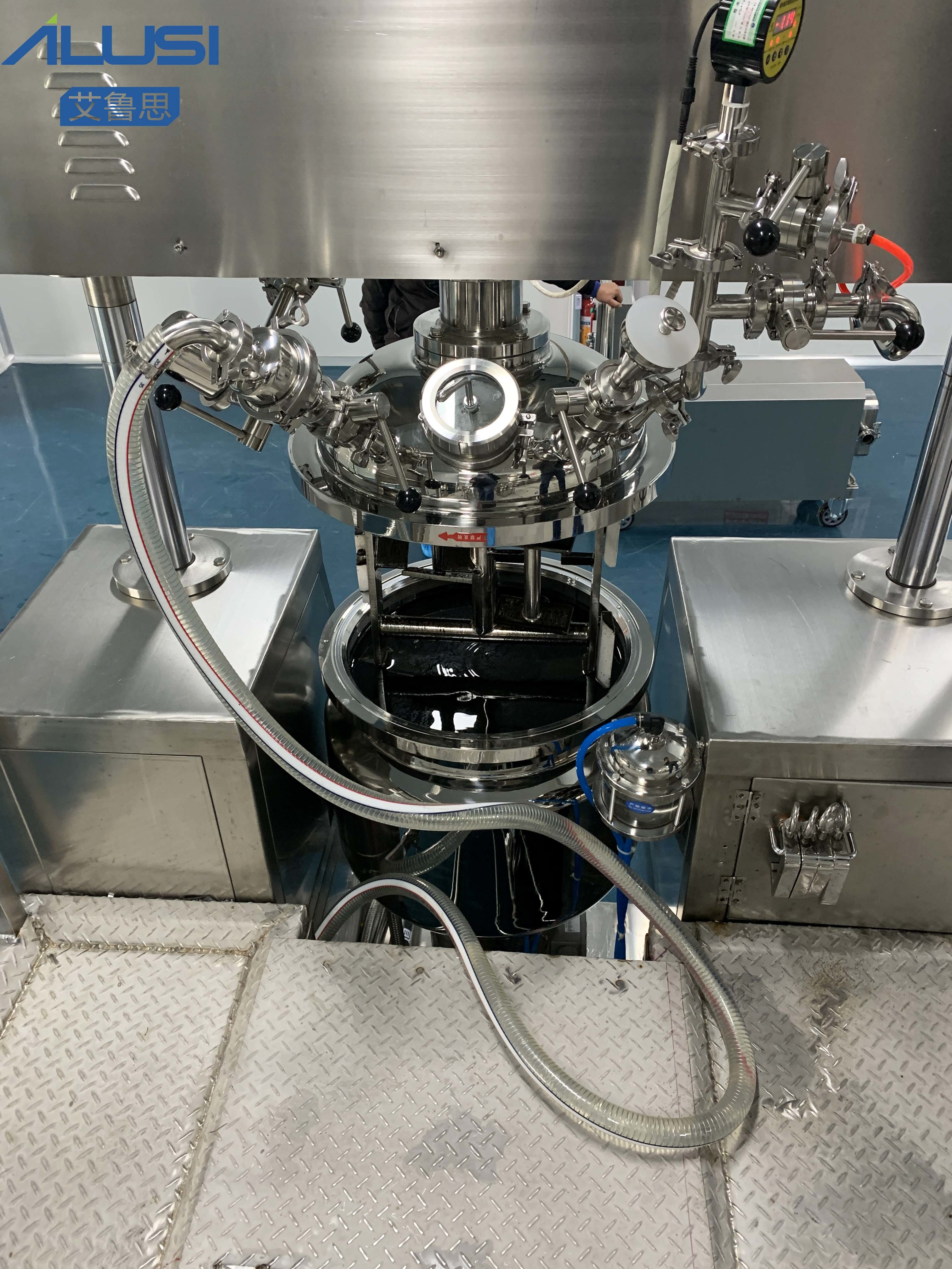 500L Hydraulic Lifting Vacuum Emulsifying Mixer Homogenizing Pharmaceutical Machine