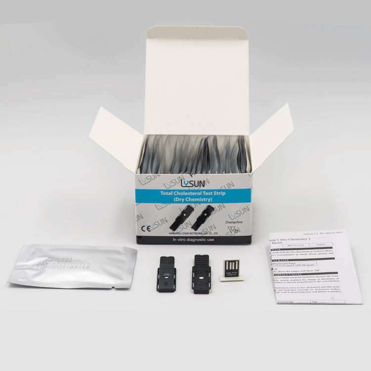 LYSUN CE 6 in 1 TC/TG/HDL/UR/UA/CR Dry Biochemical Analysis Meter For Cholesterol