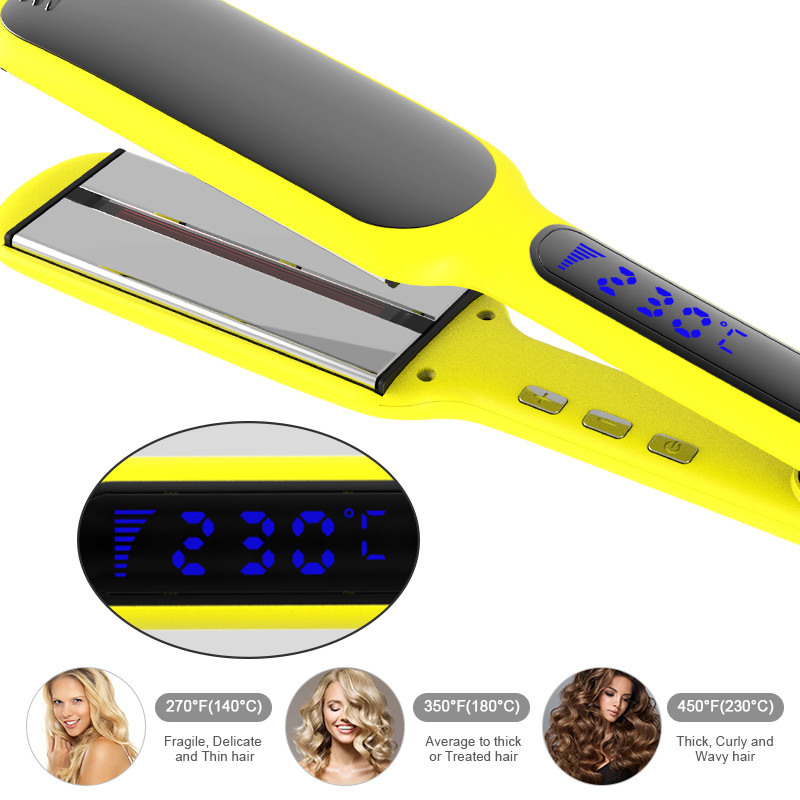 65W Flat Iron Infrared Hair Straightener Salon Quality 248F-450F CE ROHS Approval
