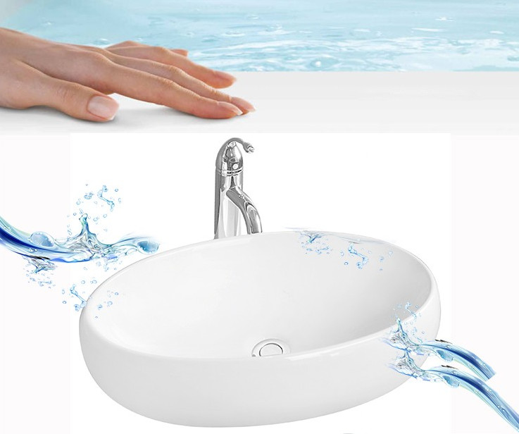 Dining Room Ceramic Antique Wash Basin with Thin Rim 475*420*160 mm