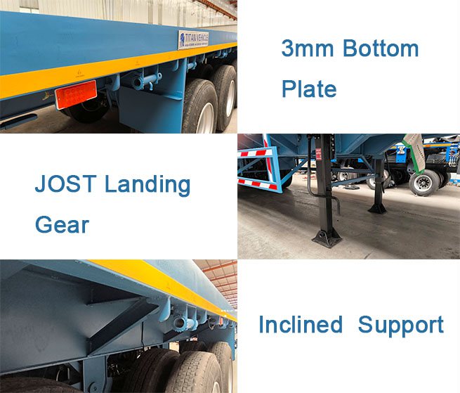 TITAN Tri Axle Telescopic Trailer   24MExtendable Flatbed Trailer for Sale